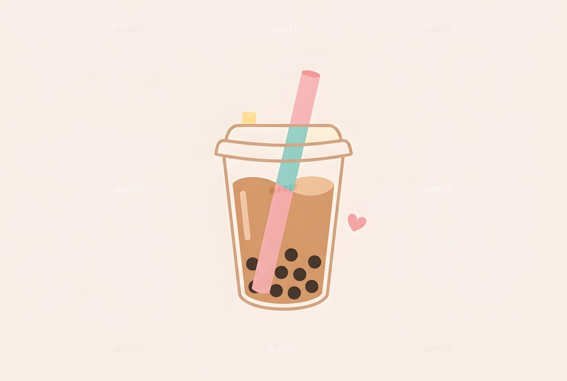 タピオカドリンクのイラスト
