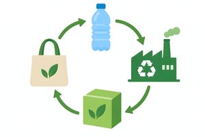リサイクルの循環を表す図解