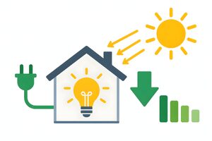 家庭の省エネを表す図解