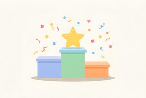 表彰台のイラスト