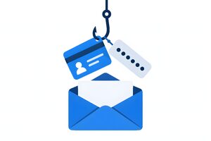 フィッシング詐欺を表す図解