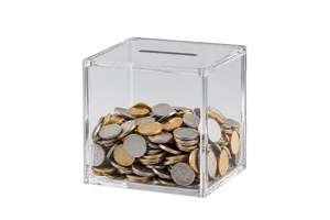 透明な募金箱（背景透過）
