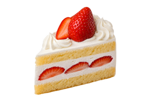 いちごのショートケーキ（背景透過）