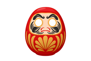 目が入っていない赤いだるまのイラスト（背景透過）