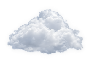 ふわふわの白い雲（背景透過）