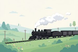 蒸気機関車のイラスト