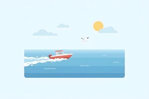 モーターボートのイラスト