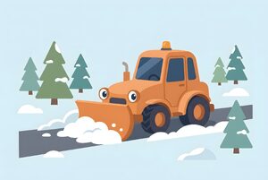 除雪車のイラスト